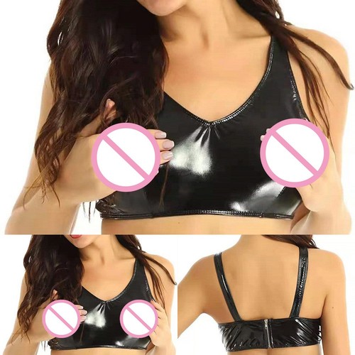 Sexy womens wet look cupless - sexy,