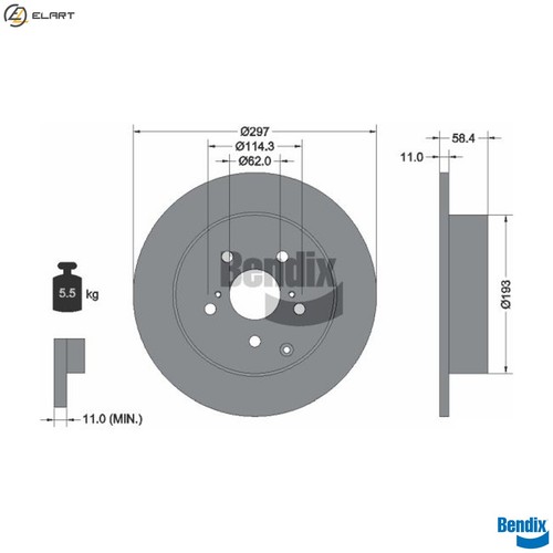 Brake disc bds1747 for - brake,