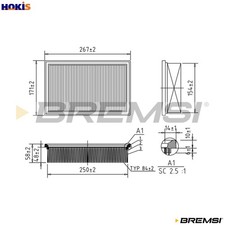 AIR FILTER FA0130 FOR MAZDA