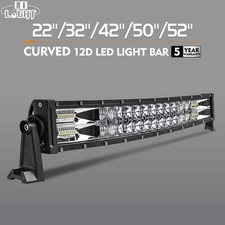 Curved 22 32 42 52'' LED Work Light Bar Spot Flood Driving Lamp OffRoad SUV UTE