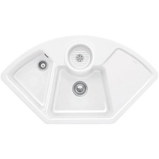 Villeroy & Boch Solo 2.5 Bowl Ceramic Corner Kitchen Sink - NO WASTE