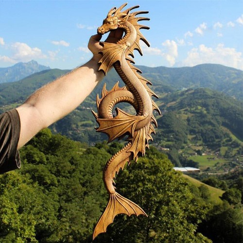 Dragon statue wall decor - dragon,