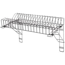 Restaurant Plate Rack & 2 Wall Brackets Commercial Stainless Steel 90cm 36"