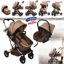 3 in 1 Pram Newborn Baby Buggy Set Travel System Car Seat Folding Pushchair UK