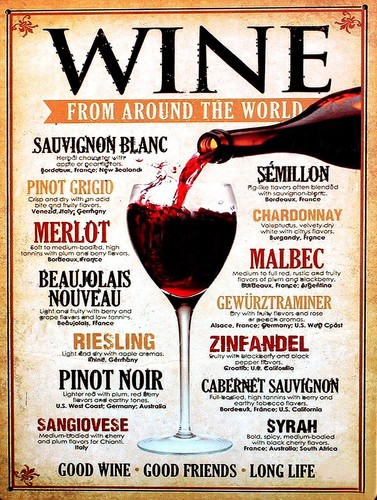 Wine retro metal plaque - retro,