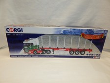 CORGI SCANIA R REAT TAG LOG TRAILER EDDIE STOBART LTD CARLISE CC13742 MIB 1:50