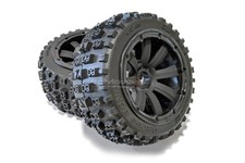 MadMax Bow Tie Tyres On 8 Spoke Rims For KM Rovan HPI Baja Buggy 1/5th RC