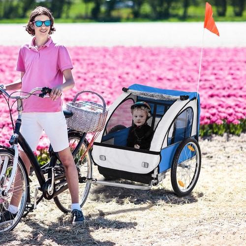 Seat child bike trailer - 2-seat,