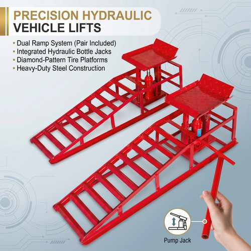 Metal car ramp lift height - car,