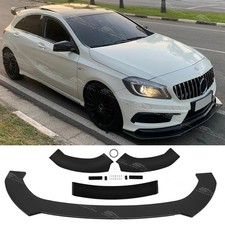 Black Front Bumper Spoiler Lip Splitter For Mercedes Benz A-Class W176 A45 AMG