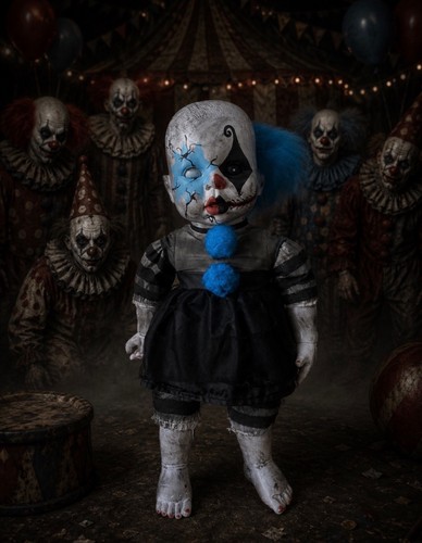 Creepy horror baby doll - creepy,