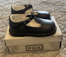 Pex Boys Navy Blue T-Bar Shoes