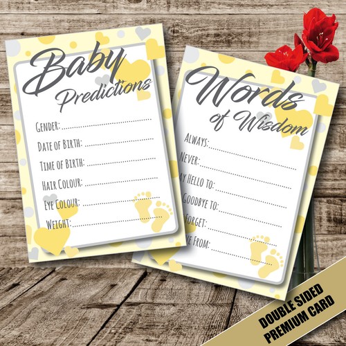 Baby shower game prediction - shower,