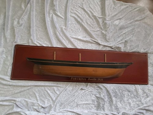 Vintage half ship hull wooden - vintage,