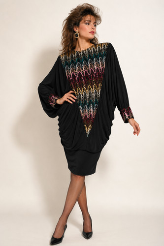 80s sequin dress - 80s, glam