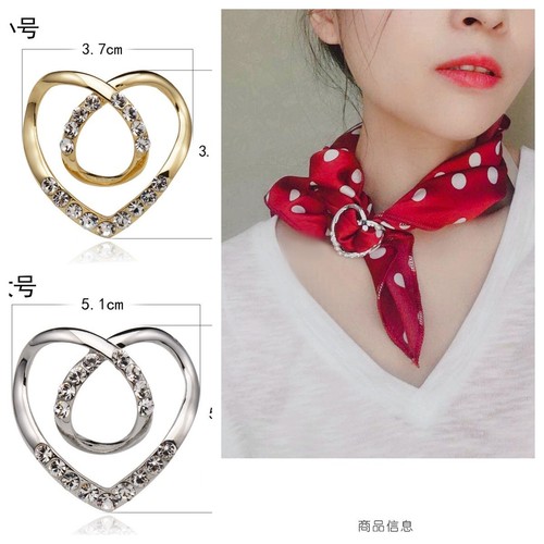 Fashion scarf ring oval heart - fashion,