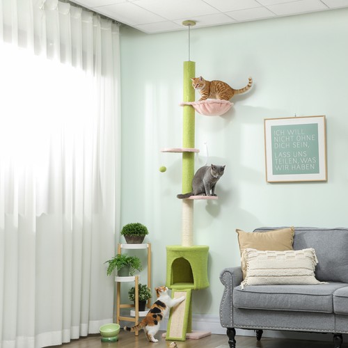 Pawhut floor ceiling cat - floor, to