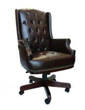 Brown chesterfield antique - chesterfield,
