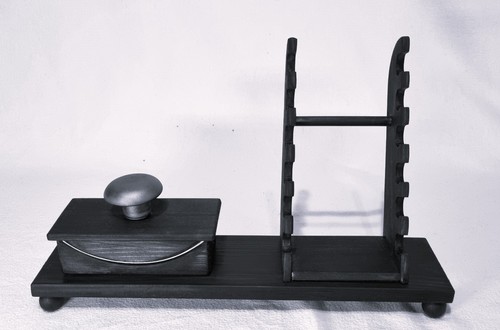 Ebonised calligraphy pen - pen, stand