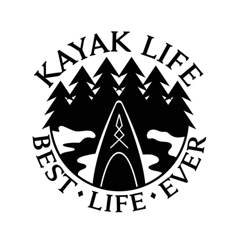 Kayak vinyl decal - kayak,