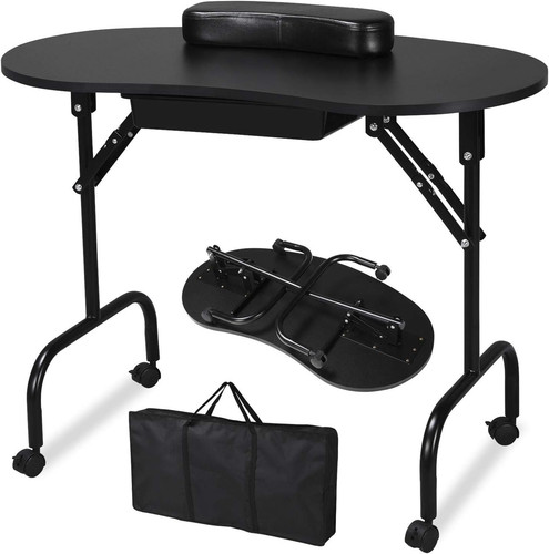 Folding manicure nail table - folding,