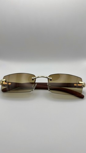 Rimless gold wood - gold, glasses