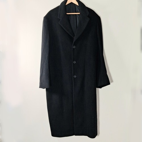 Bhs mens long coat black - long, wool