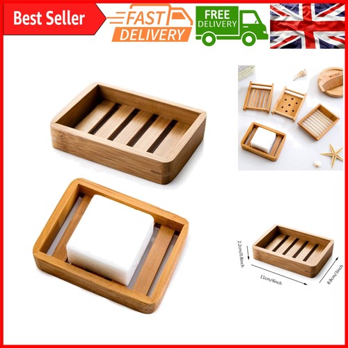 Pack bamboo wooden soap dish - 2,