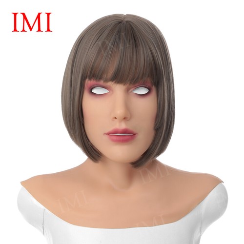 Realistic silicone female mask - silicone,