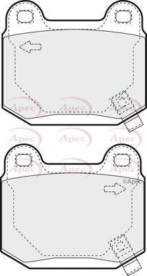 Rear axle brake pads - pads, set