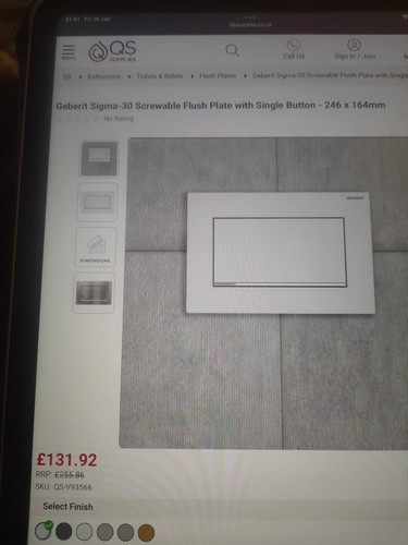 Geberit sigma flush plate - geberit, sigma-30