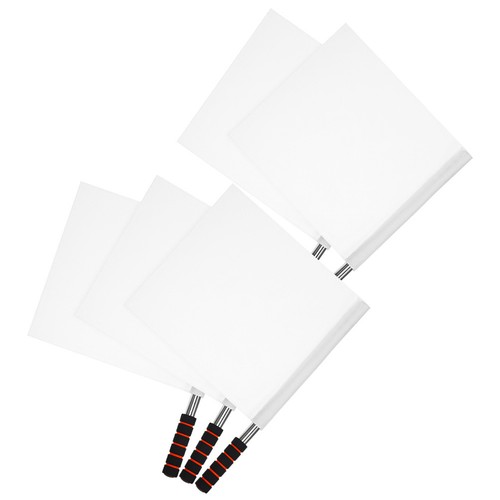 White referee flags 5pcs - white, for