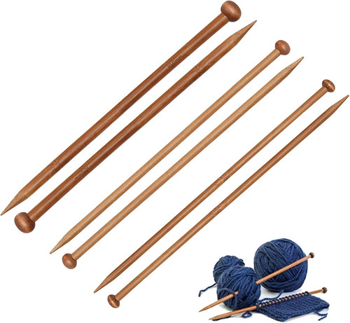 Pcs bamboo knitting needles - 6,