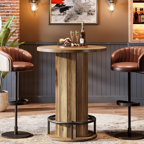 Round bar table 100cm - round, tall