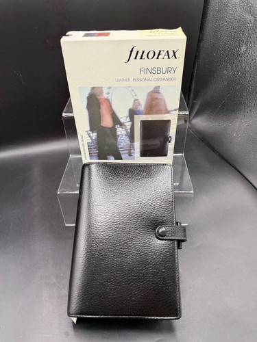 Vintage filofax finsbury black - finsbury,