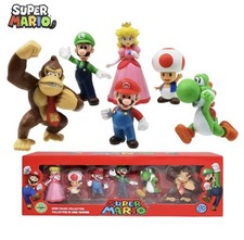 Set 6 Action Figure Mario Bros Style - Giocattoli PVC per Bambini Da Collezione