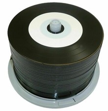 50 Ritek Black Bottom Vinyl CD-R 52x 700MB Blank CD Discs White Inkjet Printable