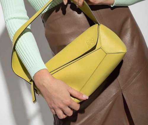 Loewe puzzle shoulder bag lime - shoulder,