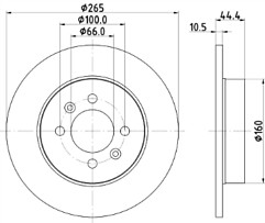 Veco rear brake discs vl756 - brake,