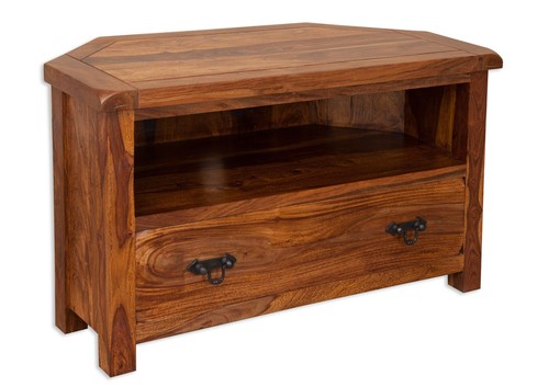 Corner stand dark stain - stand,