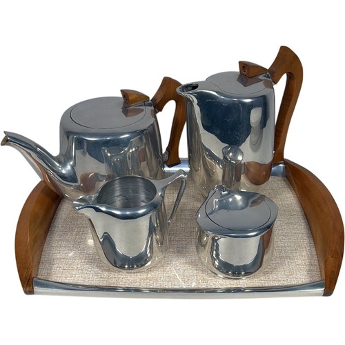 Vintage picquot ware tea set - vintage,