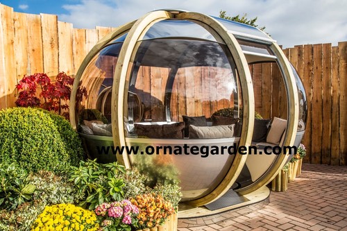 Oval house garden - house,