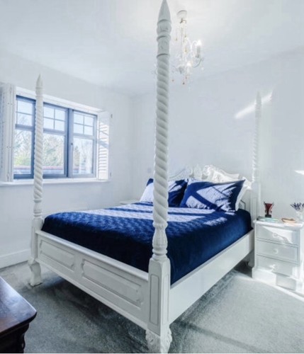 King size four poster white - four-poster,