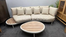 John Lewis Lozenge 4-Seater Modular Curved Garden Sofa & Coffee Table Set (5295)