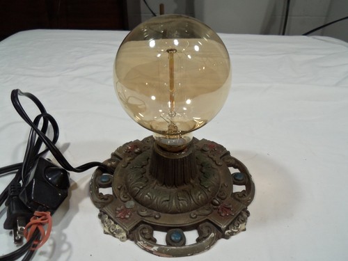 Antique cast iron light - cast, vtg