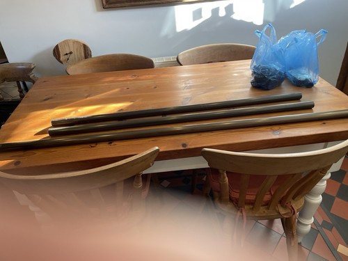 Antique brass curtain poles - brass,
