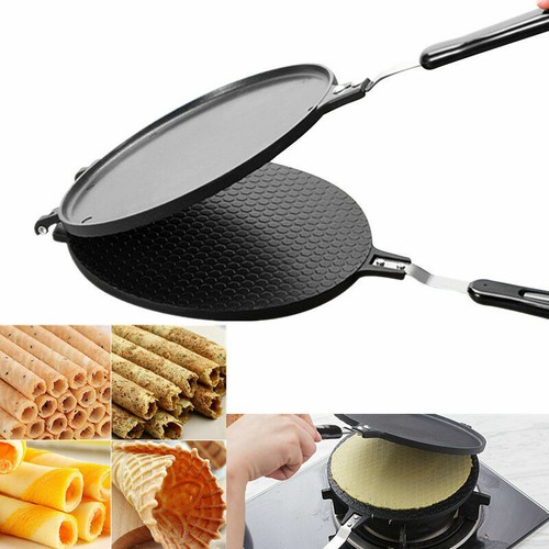 Egg roll waffles - cone, baking
