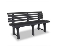Garden Bench Patio Seater Benches Plastic Patio Furniture Park Anthracite