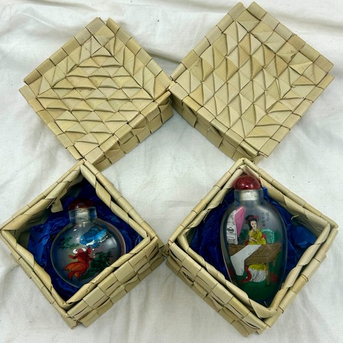 Pair boxed chinese glass - boxed,