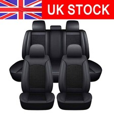 For Peugeot 207 307 407 508 Leather Full Set 5 Seat Covers Front  Rear Protector